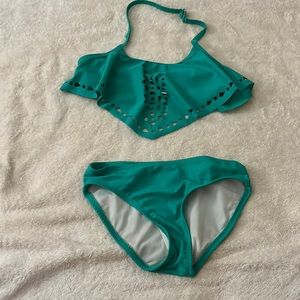 Kids teal swim suit